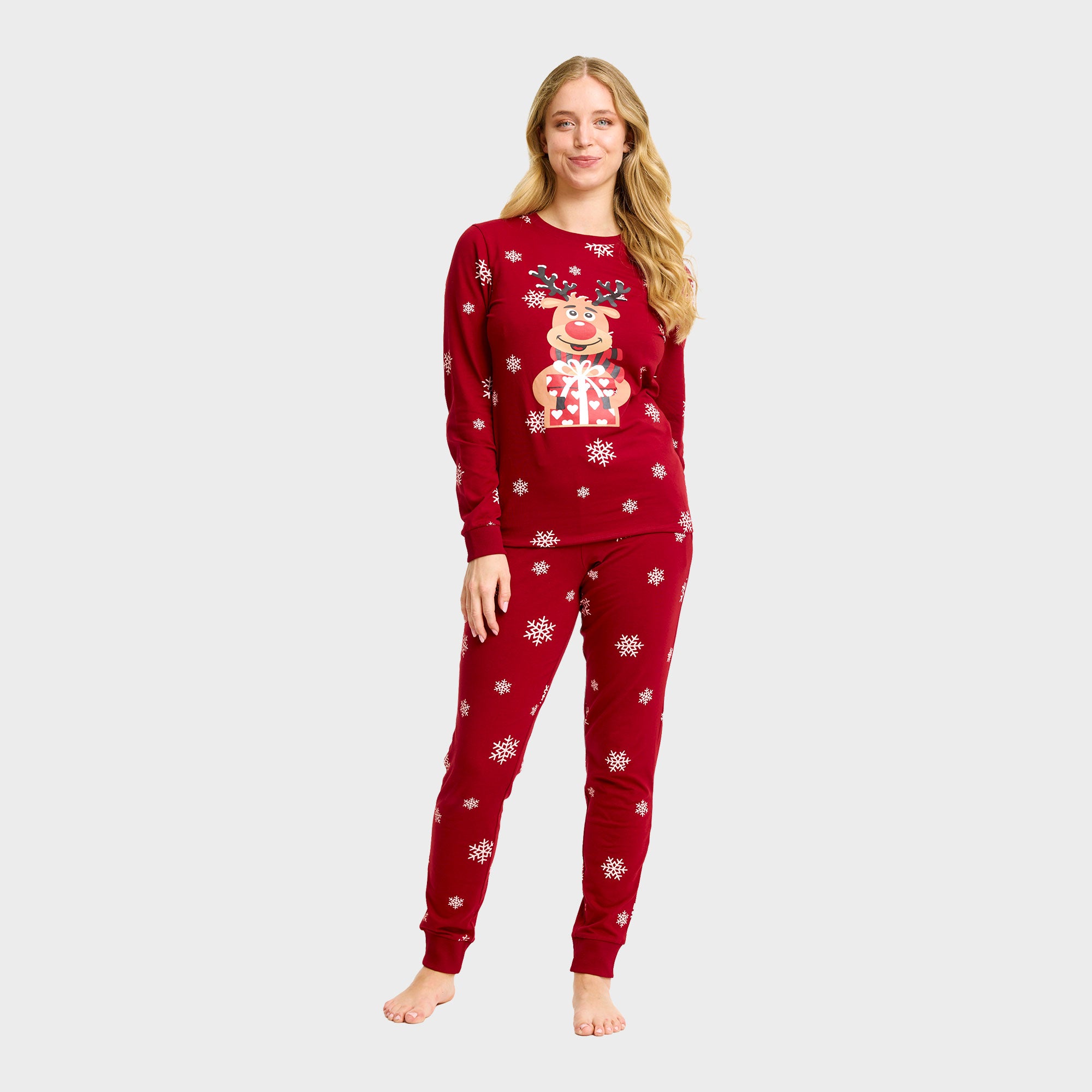 Rudolfs Cute Pyjamas Rød - Dame.